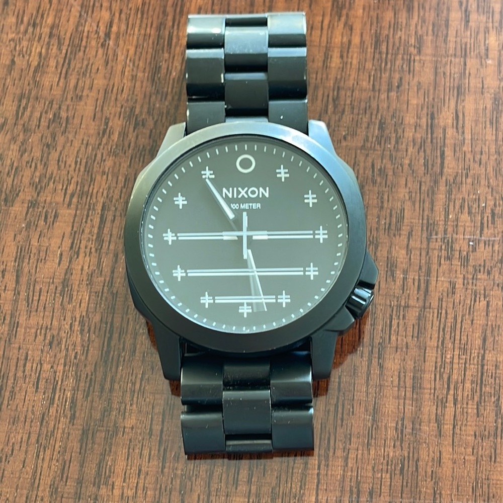 Men’s Nixon watch “The Ranger 45”.  All black